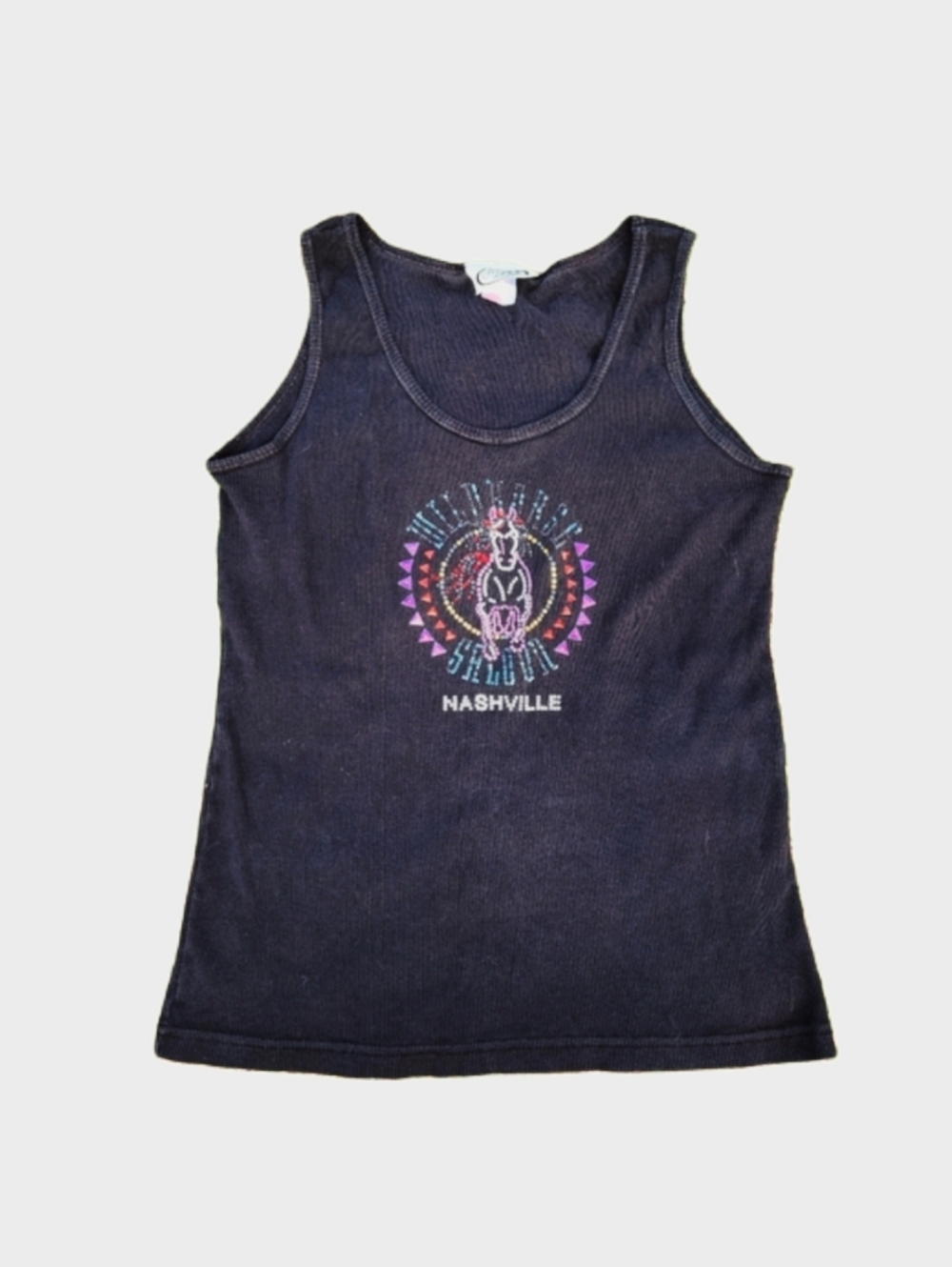 ☆☆Y2k Ribbed Nashville Blinged Tank Top ☆☆